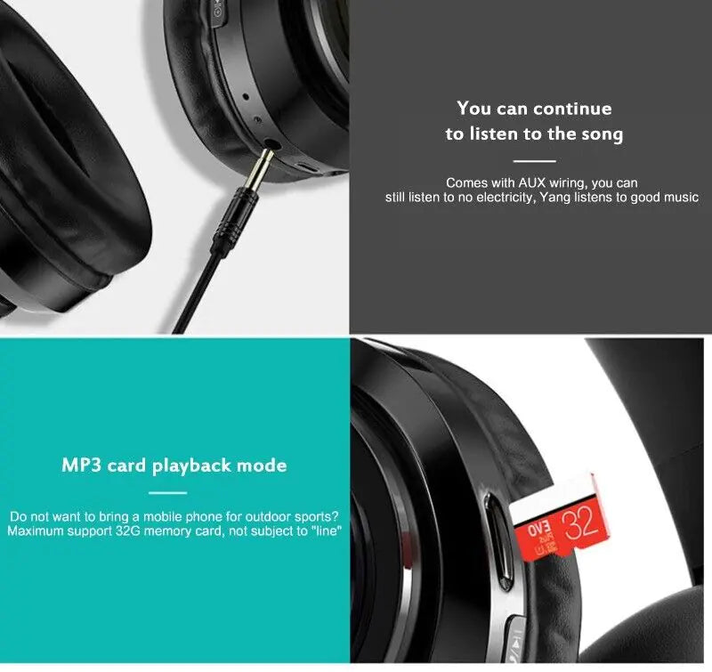 Foldable Wireless Bluetooth Headphones