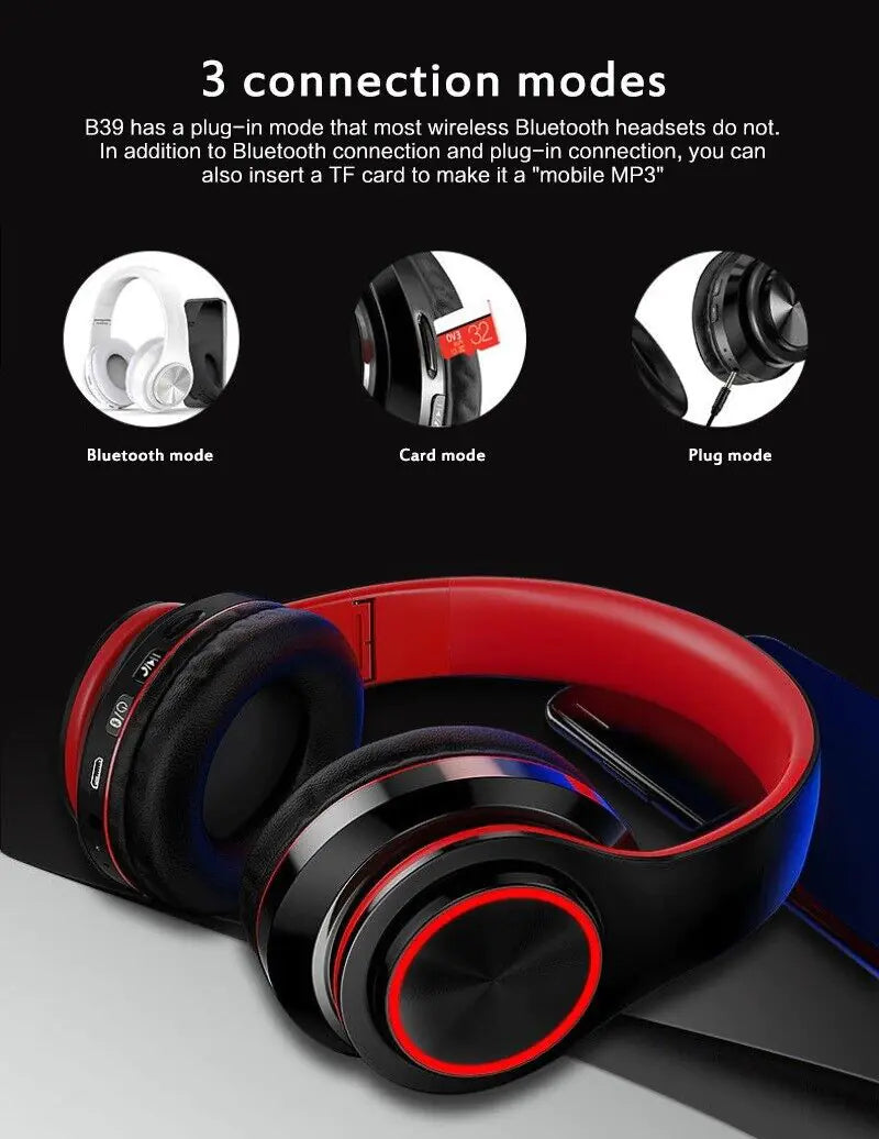 Foldable Wireless Bluetooth Headphones