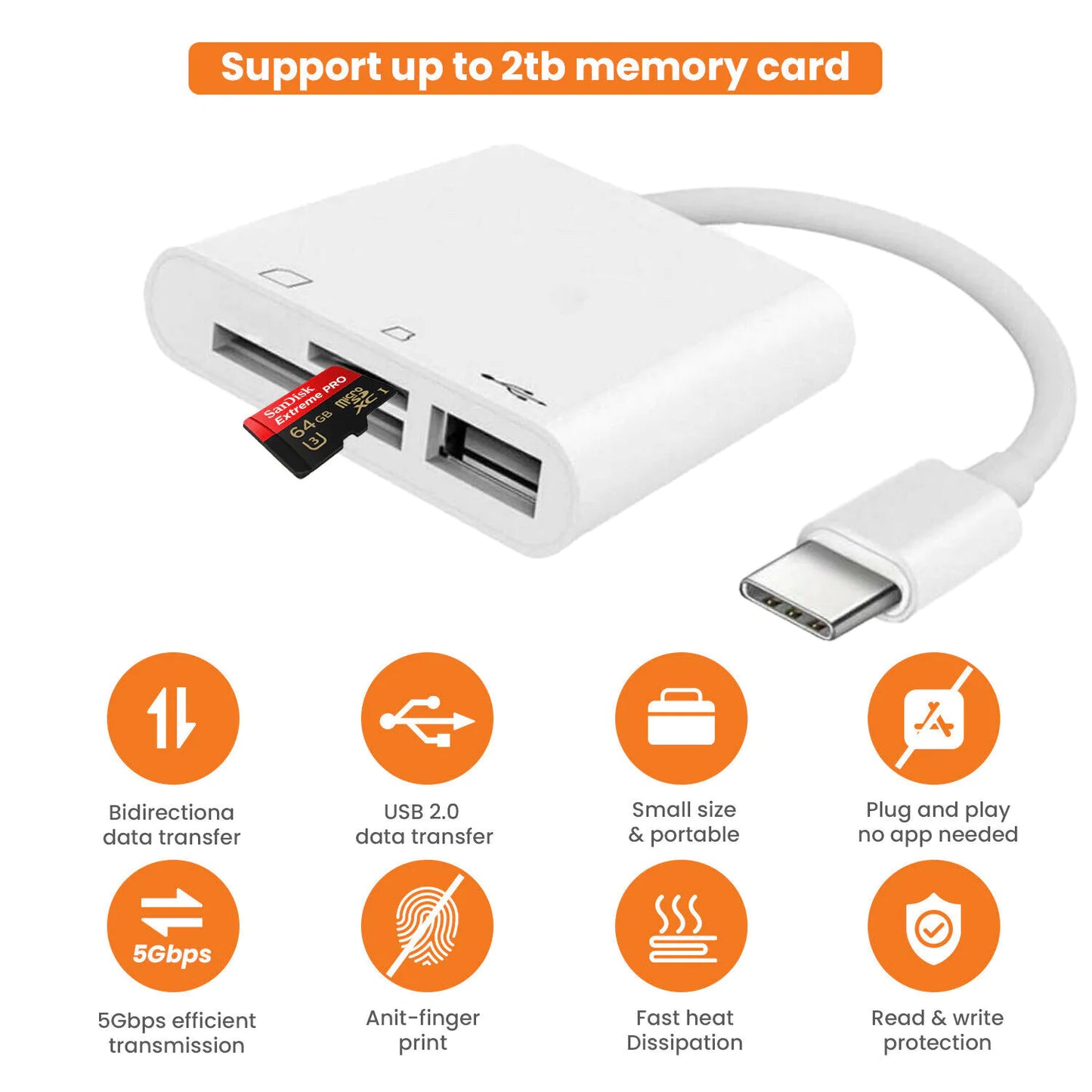 USB C 3 in 1 Hub Converter