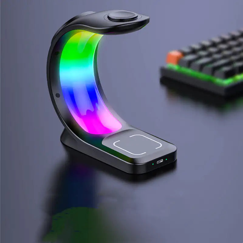 4-in-1 Magnetic Wireless Fast Charger with Atmosphere Light