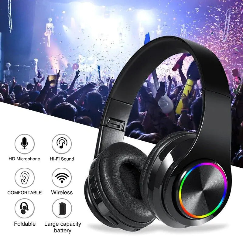 Foldable Wireless Bluetooth Headphones