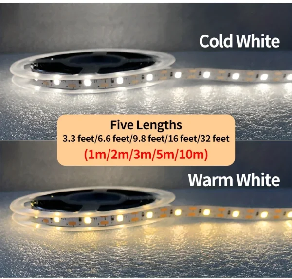 Hand Sweep LED Strip Lights 1M 2M 3M 4M 5M 10M LED Strip with Hand Sweep Motion Sensor Switch for Kitchen Stairs Wardrobe