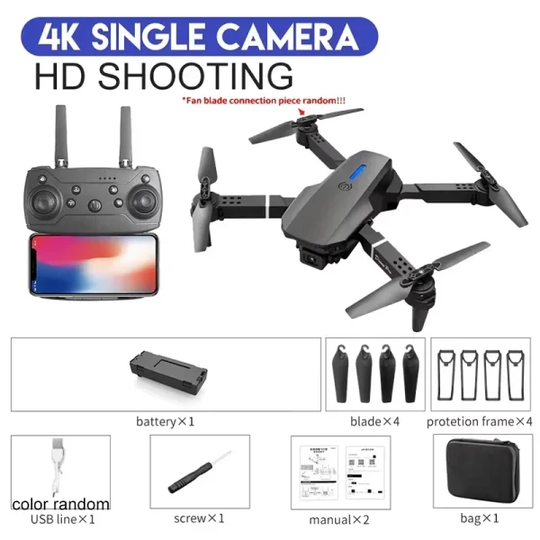 E88 Professional Wide Angle RC Drone with HD 4K Camera Foldable Helicopter Aircraft