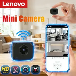 Sef409e0b2de94b5d951e0f4b871eb245g.webp Lenovo Portable Waterproof Remote Monitoring Mini Camera - 4K HD WiFi IP AP New Smart Home Camcorder Surveillance Security Cam